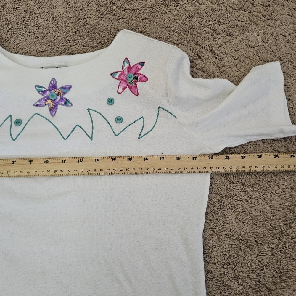 Sanibel Sport Summer Vintage Floral Shirt Size Small - Picture 6 of 8